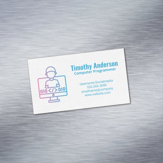 Carte De Visite Magnétique Coding | Software Engineer (In Situ)