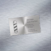 Carte De Visite Magnétique Coiffeur argenté fait sur commande de regard en (In Situ)