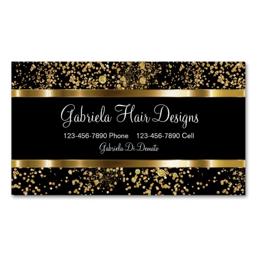 Carte De Visite Magnétique Coiffeur Glitzy (devant)