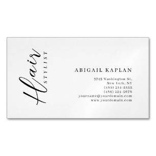 Carte De Visite Magnétique Coiffeur Moderne Minimaliste Élégant Simple