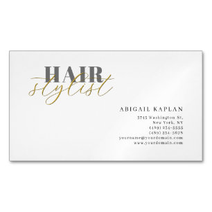 Carte De Visite Magnétique Coiffeur Moderne Minimaliste Simple Professionnel