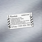 Carte De Visite Magnétique Coiffeuse à poteau en barbier (In Situ)