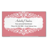 Carte De Visite Magnétique Coiffeuse classique Mode de beauté (devant)