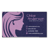 Carte De Visite Magnétique Coiffeuse simple et moderne (devant)