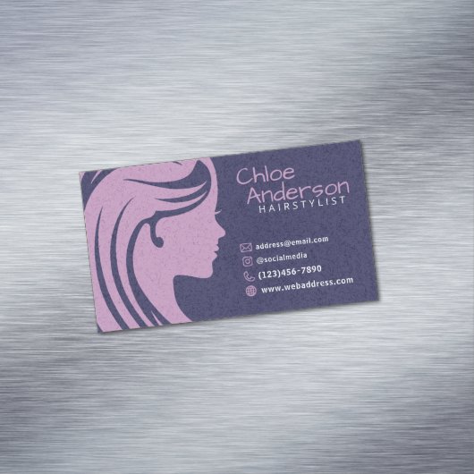 Carte De Visite Magnétique Coiffeuse simple et moderne (In Situ)