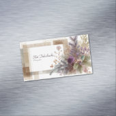 Carte De Visite Magnétique Collage botanique Abstrait rustique moderne (In Situ)