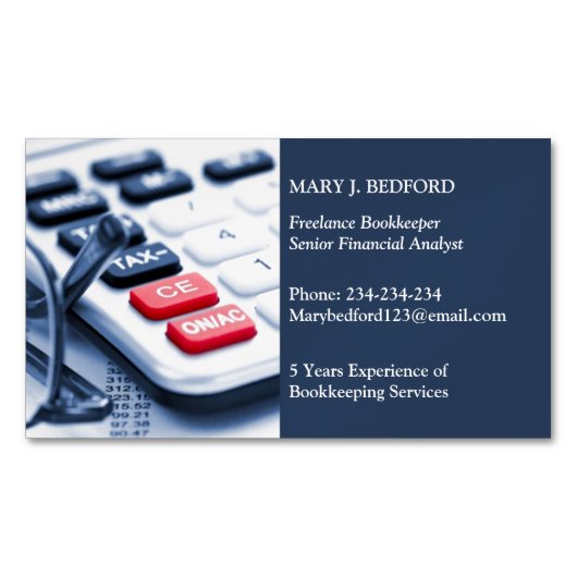 Carte De Visite Magnétique Comptable (devant)