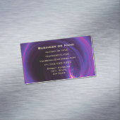 Carte De Visite Magnétique Conception abstraite circulaire rose et violet (In Situ)