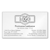 Carte De Visite Magnétique Conception classique avec logo et informations de (devant)
