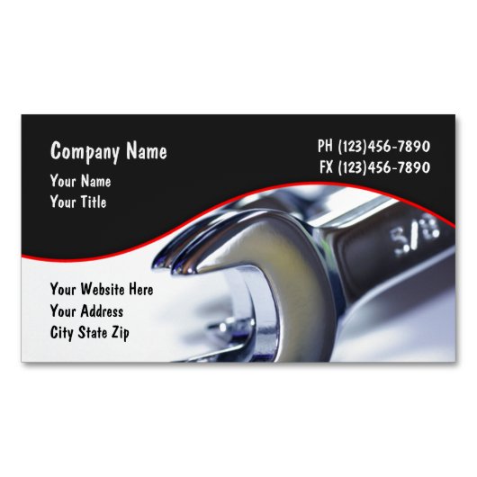 Carte De Visite Magnétique Conception de service automobile (devant)