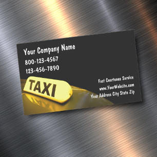 Carte De Visite Magnétique Conception de service de taxi de transport