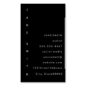 Carte De Visite Magnétique Conception de texte verticale (devant Vertical)