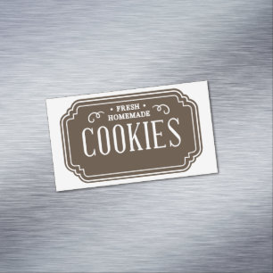 Carte De Visite Magnétique Conception d'emblème de boulangerie de biscuits fi