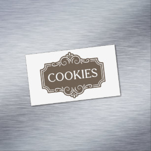 Carte De Visite Magnétique Conception d'emblème de boulangerie de biscuits fi