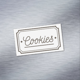 Carte De Visite Magnétique Conception d'emblème de boulangerie de biscuits fi