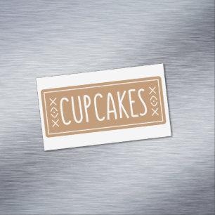 Carte De Visite Magnétique Conception d'emblème de boulangerie de cupcakes vi