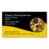 Carte De Visite Magnétique Conception des services de nettoyage des maisons c (devant)