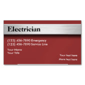 Carte De Visite Magnétique Conception moderne de l'électricien (devant)