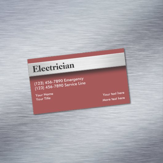 Carte De Visite Magnétique Conception moderne de l'électricien (In Situ)