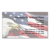 Carte De Visite Magnétique Conception patriotique américaine (devant)