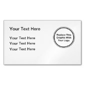 Carte De Visite Magnétique Conception professionnelle de logo d'affaires (devant)