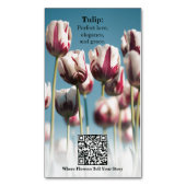 Carte De Visite Magnétique Connaissance de la fleur : Tulip Education (devant Vertical)