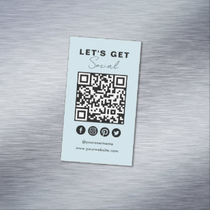 Carte De Visite Magnétique Connectez-Vous Aux Médias Sociaux Américains QR Co