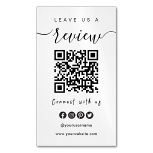 Carte De Visite Magnétique Connectez-vous avec le code QR Us   Laissez-Nous U