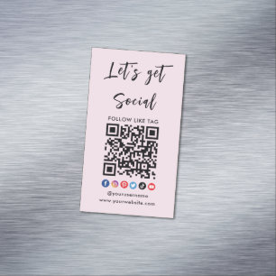 Carte De Visite Magnétique Connectez-Vous Avec Us Qr Code Professional Tendan