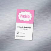 Carte De Visite Magnétique Conseiller professionnel rose moderne (In Situ)