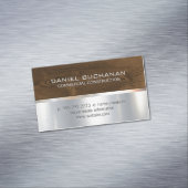 Carte De Visite Magnétique Construction | Arrière - plan en bois métallique (In Situ)