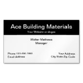 Carte De Visite Magnétique Construction de matériaux (devant)
