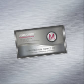 Carte De Visite Magnétique Construction moderne Métal encadré Monogramme Arge (In Situ)