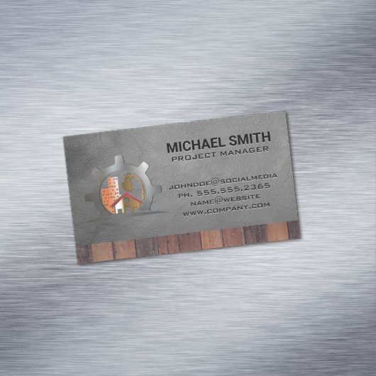 Carte De Visite Magnétique Construction | Promoteur de Bâtiment (In Situ)
