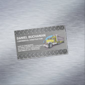 Carte De Visite Magnétique Construction Vehicle | Big Rig Truck | Driver (In Situ)