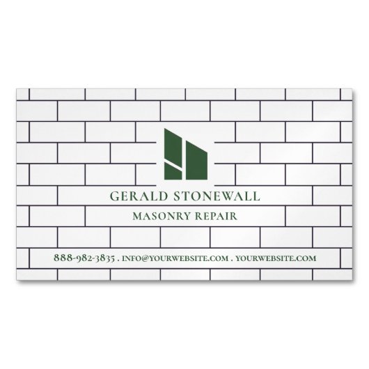 Carte De Visite Magnétique Constructions de maçonnerie (devant)