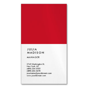 Carte De Visite Magnétique Consultant du gestionnaire de tendance Vertical Re