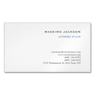 Carte De Visite Magnétique Consultant en droit profession libérale noir et bl