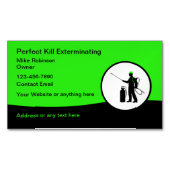 Carte De Visite Magnétique Contrôle cool des parasites Exterminant Bold (devant)