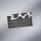 Carte De Visite Magnétique Copie noire et blanche de vache (In Situ)