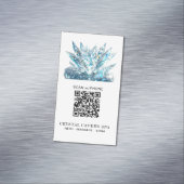 Carte De Visite Magnétique *~* Cosmique étincelant Magique bleu cristal QR (In Situ)