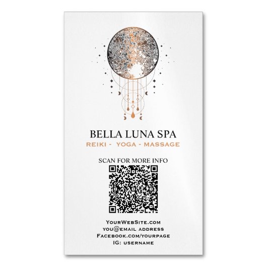 Carte De Visite Magnétique *~* Cosmos Moon Shaman Univers lunaire (devant Vertical)