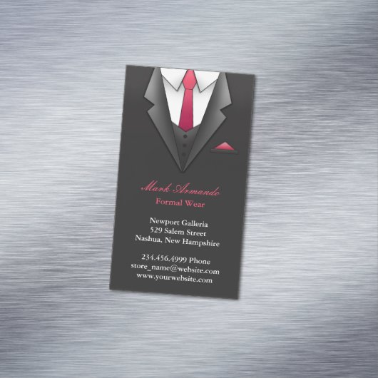 Carte De Visite Magnétique Costume d'homme d'affaires (In Situ)