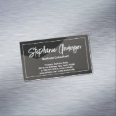 Carte De Visite Magnétique Couches de dégradé noir | Moderne (In Situ)