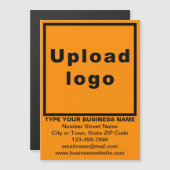 Carte de visite magnétique couleur orange 5" x 7" (Devant / Derrière)