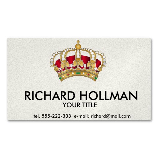 Carte De Visite Magnétique Couronne (devant)