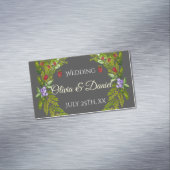 Carte De Visite Magnétique Couronne de mariage forêt de baies et de champigno (In Situ)