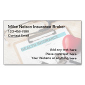 Carte De Visite Magnétique Courtier d'assurance maladie moderne (devant)