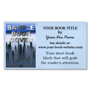 Carte De Visite Magnétique Couverture du livre de promotion des auteurs-écriv