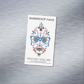 Carte De Visite Magnétique crâne de punk de raseur-coiffeur (In Situ)